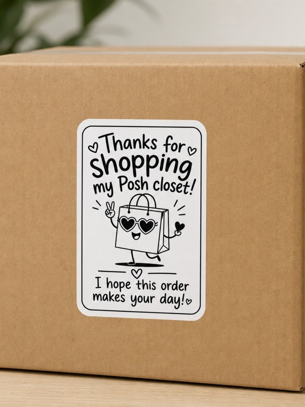 Thank You For Shopping My Posh Closet 4 X6 Stickers - 100ct